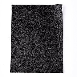 ハロウィンのテーマのイミテーションレザー生地  衣類用アクセサリー  ブラック  21x16x0.05cm
