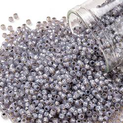 Toho perles de rocaille rondes, Perles de rocaille japonais, (pf2122) permafinish clair améthyste argent doublé, 11/0, 2.2mm, Trou: 0.8mm, environ 50000 pcs / livre