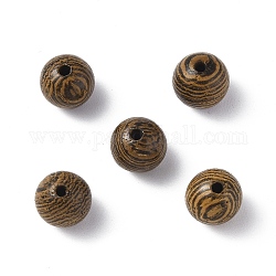 Perline in legno, undyed, tondo, cammello, 8mm, Foro: 1.6 mm