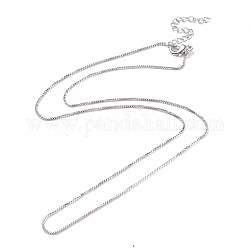 Латунная венецианская цепочка, Ожерелья с цепочкой, с застежками из лобстера и удлинителем цепи, долговечный, платина, 16.65 дюйм (42.3 см), 0.8 мм