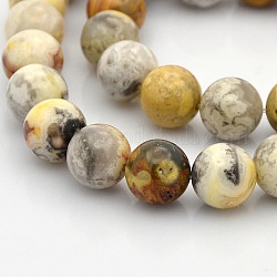 Natural Crazy Agate Round Beads Strands, 8mm, Hole: 1mm, about 50pcs/strand, 15.7 inch