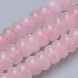 Chapelets de perles en quartz rose naturel, rondelle, 8~8.5x4.5~5mm, Trou: 1mm, Environ 80 pcs/chapelet, 16.3 pouce