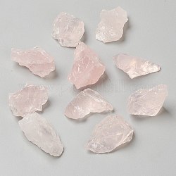 Perles de quartz rose naturelles brutes, pour culbuter, décoration, polir, enroulement de fil, guérison par les cristaux wicca et reiki, pépites, 28~33x16~22x11~16mm