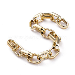 Handmade CCB Plastic Cable Chains, Golden, Links: 19x12x4.5mm, 39.37 inch(1m)/strand