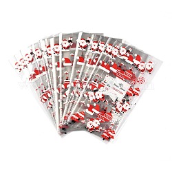 Plastikaufbewahrungsbeutel zum Thema Weihnachten, für Schokolade, Süßigkeiten, Kekse Geschenkverpackung, Weihnachtsmann, 27x13x0.01 cm, 100 Stück / Beutel