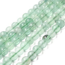 Естественный зеленый флюорит бисер нитей, круглые, 8.5 мм, отверстие : 1 мм, около 46 шт / нитка, 15.16''~15.35'' (38.5~39 см)