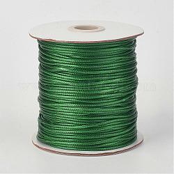 Umweltfreundliche koreanische gewachste Polyesterschnur, dunkelgrün, 1 mm, ca. 169.51~174.98 Yard (155~160m)/Rolle
