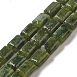 Fili di perle di giada xinyi naturale / cinese del sud, rettangolo, 8~9x6.5~7x4mm, Foro: 0.8 mm, circa 45pcs/filo, 15.16 pollice (38.5 cm)