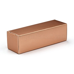 Boîte de papier kraft pliable, pour l'emballage de rouge à lèvres, rectangle, Pérou, 15.9x5x0.15 cm
