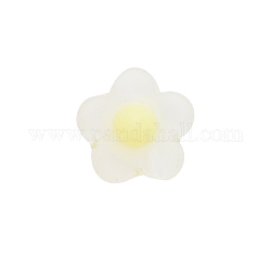 Cabochons della resina glassati, accessori per decorazioni per unghie per donna, fiore, giallo champagne, 16.5x17x9.5mm, Foro: 2.5 mm
