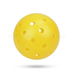 40-Loch-Pickleball aus Kunststoff, Runde, Gelb, 74 mm