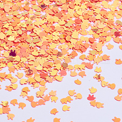 Glänzende Hasen Nail Art Glitter Maniküre Pailletten, diy sparkly paillette Tipps Nagel, Kaninchen Kopf, orange rot, 4x4x0.3 mm, ca. 133000 Stk. / 500 g
