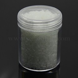 1 Box Transparent Frosted Two Cut Glass Seed Beads DIY Loose Spacer Tube Glass Seed Beads, Hexagon, Clear, 3x2~2.3mm, Hole: 0.6mm