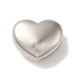 304 Stainless Steel Charms, Heart Charm, Stainless Steel Color, 10.5x12x6.5mm, Hole: 1.8mm