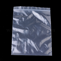 Sacs en plastique à fermeture éclair, sacs d'emballage refermables, joint haut, sac auto-scellant, rectangle, clair, 24x16x0.012 cm, épaisseur unilatérale : 2.3 mil (0.06 mm)