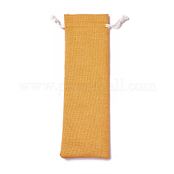 Sacchetti di imballaggio tela, borse coulisse, goldenrod, 18.7~19x7.7~8cm