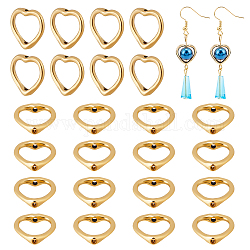 Chgcraft 160 pièces cadre de perle en forme de coeur cadre de perle de style tibétain connecteurs de coeur pour la fabrication de bijoux à bricoler soi-même accessoires breloques fabrication de pendentifs