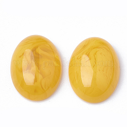 Cabochons en résine, ovale, verge d'or, 18x13x5.5mm