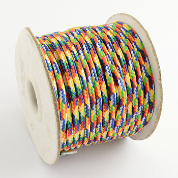 Cordon tressé en nylon pour création de nœud chinois, colorées, 3mm, environ 43.74 yards (40 m)/rouleau