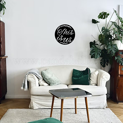 Décorations murales en fer&nbsp;HJEW-WH0067-054-1