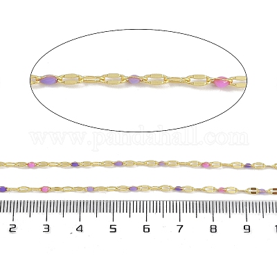 Catene in ottone placcate a cremagliera&nbsp;AJEW-Q153-03G-09-1