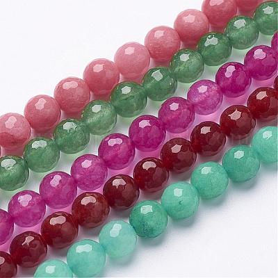 6/8/10mm Pietra Bianca Naturale Sfaccettata Perline Giade Agata - Foto 7