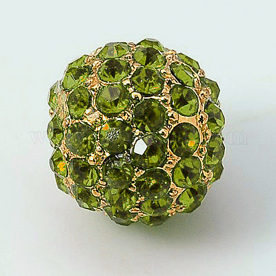Legierung Strass Perlen&nbsp;RB-A034-10mm-A09G-1