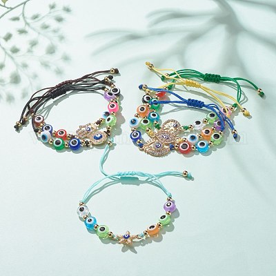 12pcs Adjustable Braided Infinity Star Wish Bracelet