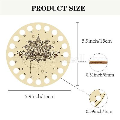 Wholesale PandaHall 4pcs Embroidery Floss Organizer Wooden Cross