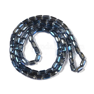 Chapelets de perles en verre électroplaqué&nbsp;GLAA-Q101-02A-FR01-1