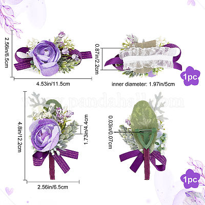 1pc Droplet Shape Satin Ribbon Bridal Bouquet, Handmade Artificial