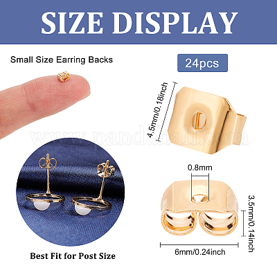 Wholesale BENECREAT 3 Pairs 925 Sterling Silver Earring Backs Earring  Safety Backs Bullet Clutch with Rubber Pad for Jewelry Findings 