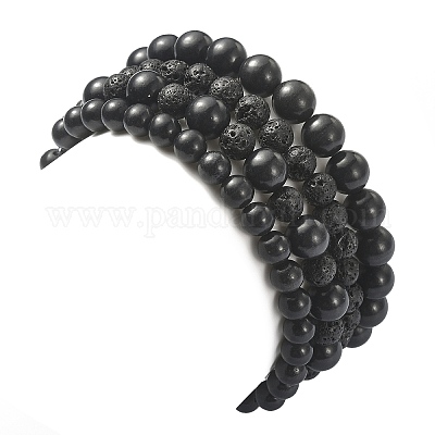 Bracciale Elasticizzato Con Perle Di Shungite RICHRAIN Naturals - Unisex 18cm - 5