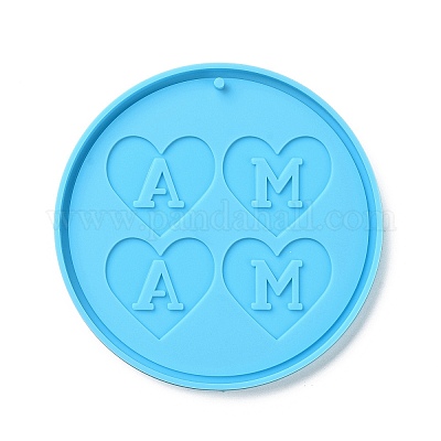 Christmas Ceramic Molds for Casting DIY Silicone Mold Resin Button DIY  Handmade Resin Mold With Hole Pendant Button Large Letter Molds for Resin 