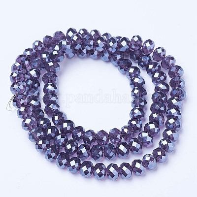 Chapelets de perles en verre électroplaqué&nbsp;EGLA-A034-T4mm-A16-1