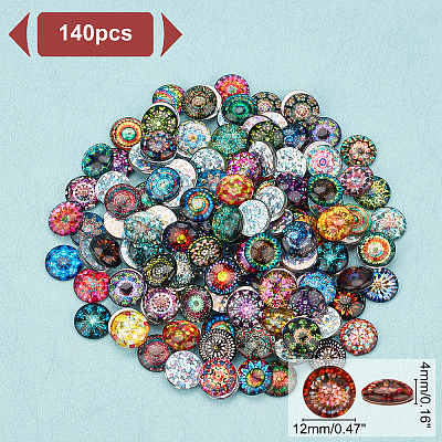 Glas cabochons&nbsp;GLAA-WH0022-64A-1