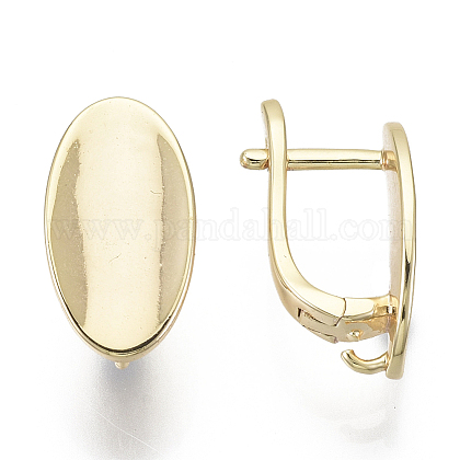 Brass Hoop Earring Findings X-KK-S348-506-NF-1