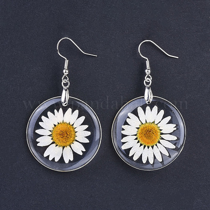 Orecchini Pendenti A Fiore Con Catena A Nappe E Cristalli - Gioielli Donna In Rame E Zirconia, Ipoallergenici, Regalo Ideale