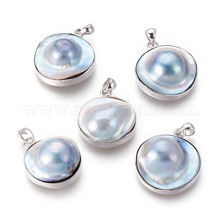 Shell pendenti di perle KK-P162-O01-1