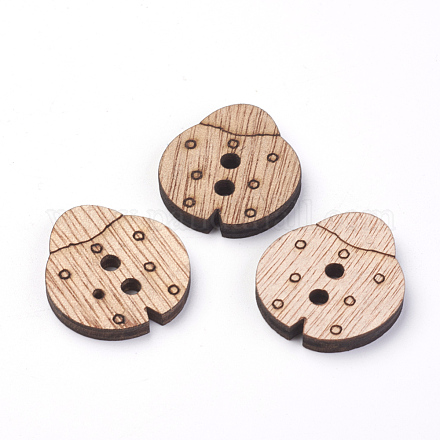 2 отверстия деревянные пуговицы швейные WOOD-S037-061-1