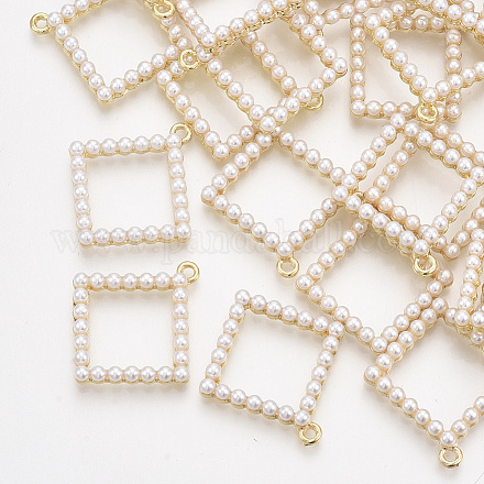 ABS Plastic Imitation Pearl Pendants PALLOY-T071-053C-1