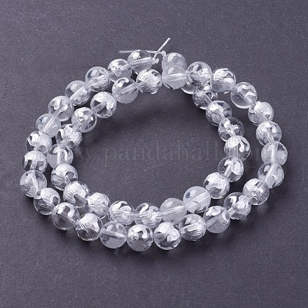 Natural Quartz Crystal Beads Strands G-G433-8mm-03-1