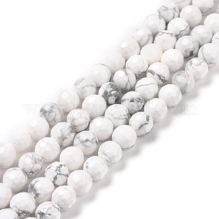 Chapelets de perles en howlite naturelle G-E571-29A-1