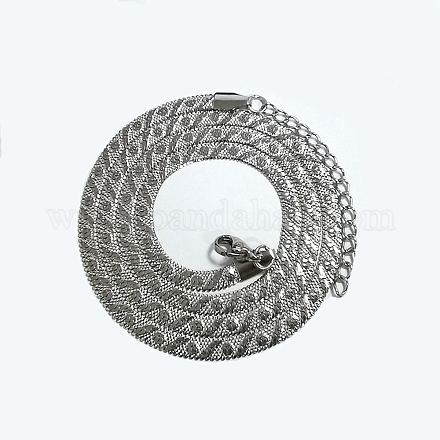 304 in acciaio inossidabile collane a catena a spina di pesce NJEW-P282-04P-1