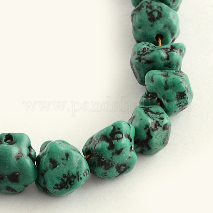 Chapelets de perle en turquoise synthétique teinte TURQ-Q099-28C-1