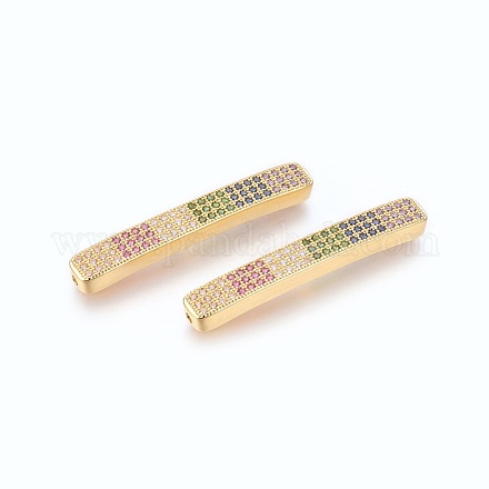 Perline zirconi micro pave  in ottone ZIRC-G146-01G-RS-1