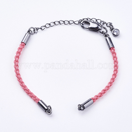 Braided Cotton Cord Bracelet Making MAK-I006-20B-1