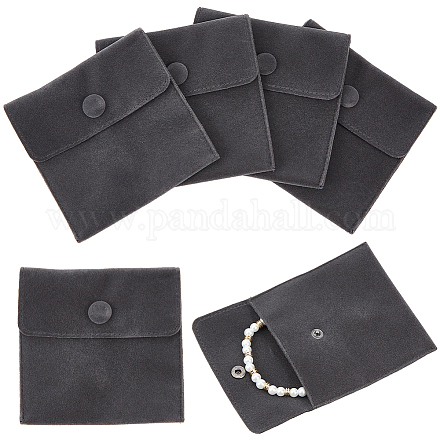 Beebeecraft sacs à bijoux carrés en velours TP-BBC0001-01A-01-1