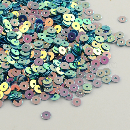 Perles de paillette de forme disque en plastique X-PVC-Q014-12mm-34-1