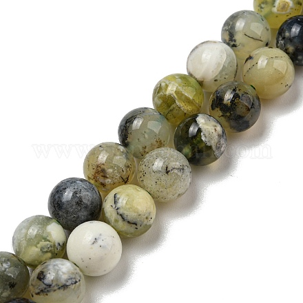 Chapelets de perles en opale vert naturel G-R494-A11-03-1